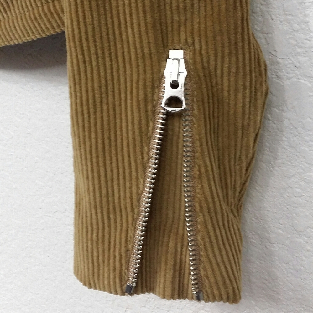 Rag Bone Medium Mercer Camel Corduroy Moto Jacket - Picture 6 of 8